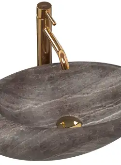 Lavoar pentru blat Rea Roxy A Stone D.Grey Gri