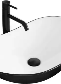 Lavoar pentru blat Rea Royal Black Alb