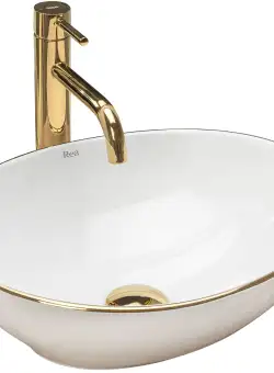 Lavoar pentru blat Rea Sofia Gold Edge
