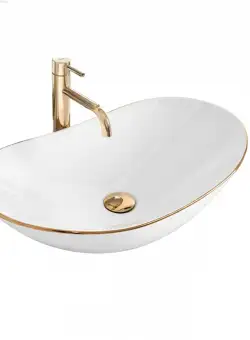 Lavoar Royal Gold Edge ceramica sanitara - 62,5 cm