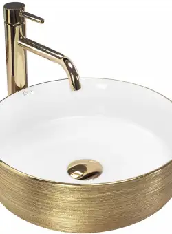 Lavoar Sami alb/auriu periat