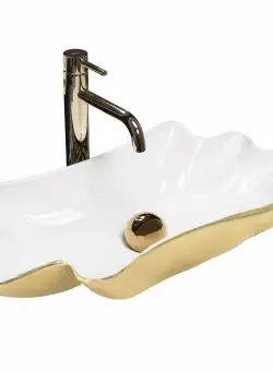 Lavoar Sea alb/auriu