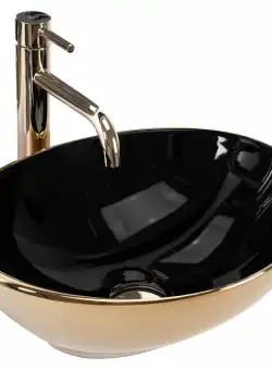 Lavoar Sofia negru/auriu
