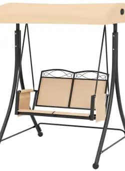 Leagăn de grădină Outsunny cu 2 locuri, bancă cu hamac