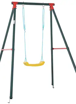 Leagan de Gradina Outsunny pentru Copii 6-12 Ani din Metal si PE, 155x160x180cm, Multicolor | AOSOM RO