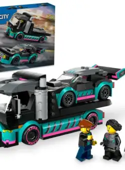 LEGO® City - Masina de curse si camion transportator de masini 60406, 328 piese