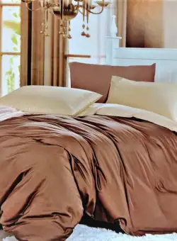 Lenjerie de Pat pentru 2 Persoane din Bumbac tip Finet, 4 Piese 250x250/200x230/50x75 Calitate Superioara