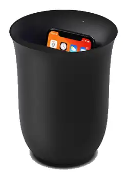 Lexon Oblio statie dezinfectare & incarcare wireless pentru telefoane negru