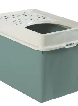 Litiera din plastic verde Rotho Berty Eco 57.2X39.3X40.4 cm