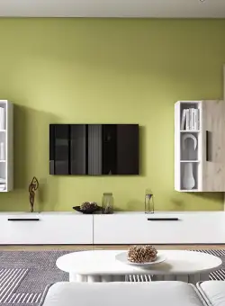 Living Pati 089 - Mobila Sufragerie Stejar + Alb