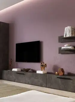 Living Pati 121 - Mobila Sufragerie Gri Beton