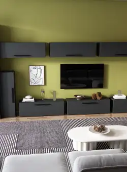 Living Pati 138 - Mobila Sufragerie Gri Antracit