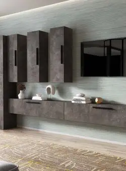 Living Pati 192 - Mobila Sufragerie Gri Beton