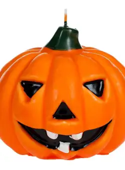 Lumanare Parfumata Decorativa de Halloween Dovleac 3D Portocaliu 13x13x12cm