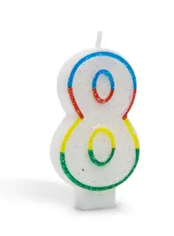 Lumanare pt. tort, model , zCifra 8,