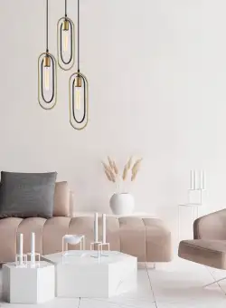 Lustra Cerko Chandelier, Negru