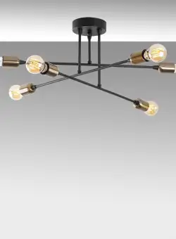 Lustra Fleur Chandelier, Negru