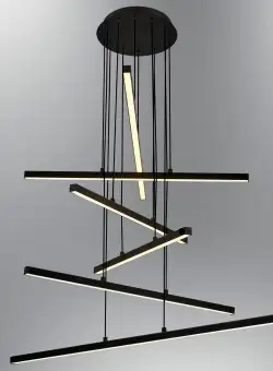 Lustra L1245 Chandelier, Negru