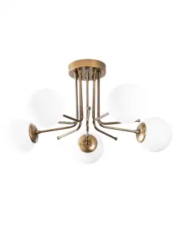 Lustra Lumi, Auriu/Alb