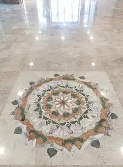 Mandala Marmura 6 culori, 180 x 180 x 2 cm