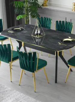 Masa Bucatarie Efor, Negru, 140x75x80 cm