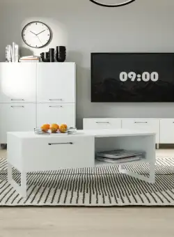 Masa Cafea Sibille, Gri Deschis, 110 Cm