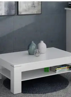 Masa Cafea Snow, Alb, 120.2 x 75.2 x 42.2 cm