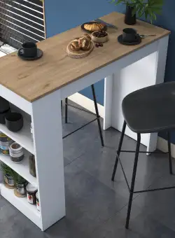 Masa de bucatarie Mayfair, Nuc, 120 x 100 x 50 cm