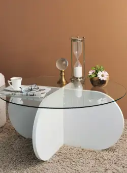 Masa de cafea Bubble alba