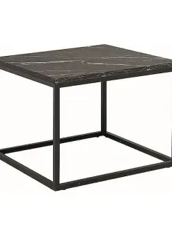 Masa de cafea Rossi B – marmura neagra/negru mat