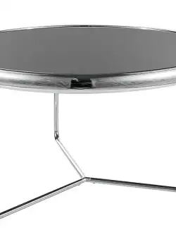 Masa de cafea Scarlett negru/argintiu - d74 x h40 cm