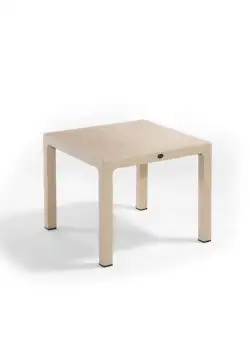 Masa de gradina CLASSI, model ratan, cappucino, 90x90 cm