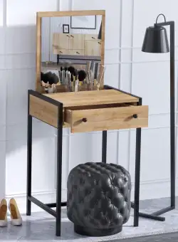 Masa de toaleta / machiaj Mary, Stejar, 50 x 128 x 50 cm