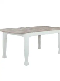 Masa Extensibila Cortina, Alb Si Natur, 160/215 x 90 x 77.5 Cm