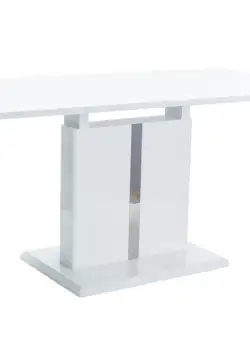 Masa extensibila Dallas alba - L110/150 x l75 x h76 cm