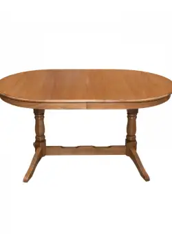 Masa extensibila EUROPA, lemn masiv, ovala, stejar, 160 240x92x70 cm