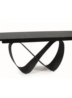Masa extensibila Infinity Ceramic negru/negru mat - L160-240 cm