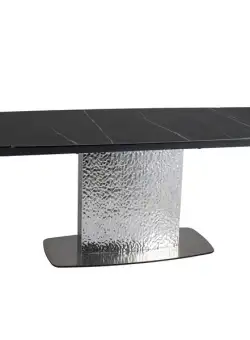 Masa extensibila Moncler Ceramic Sahara negru/negru mat L160-240 cm