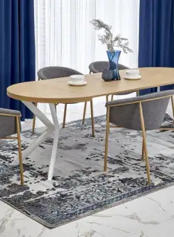 Masa extensibila Peroni stejar auriu/alb - L100-250 cm