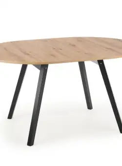 Masa extensibilă Ruben stejar artizan/negru – L102-142 x l102 x h73 cm