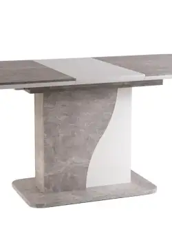Masa Extensibila Syriusz gri/alb mat – L120/160 x 80l x 76h cm