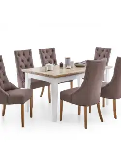 Masa Extensibila Tivoli Alb Si Natur, 180/235 X 90 X 77.5 Cm