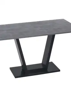 Masa HOMCOM pentru 4-6 Persoane, Blat Efect Marmura, Baza din Oțel, 140x80x76cm, Design Elegant | Aosom Romania