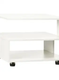 Masa laterala moderna HOMCOM cu rafturi de depozitare, masa patrata | Aosom RO