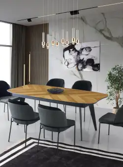 Masa Lux Gergen MDF, Stejar, 206 X 77 X 102 Cm