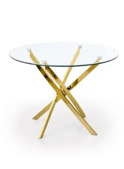 Masa rotunda sticla Raymond gold – d 100 x h 73 cm