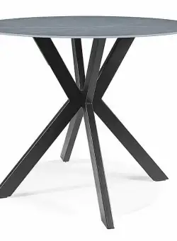 Masa rotunda Talia marmura gri/negru - ø90 / h75 cm
