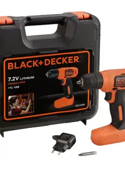 Masina Black+Decker BDCD8K de gaurit si insurubat cu acumulator 7.2V 1.5Ah
