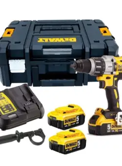 Masina de gaurit si insurubat Premium DeWalt cu 3 baterii XR 18V 5Ah