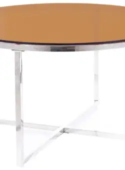 Masuta cafea Crystal A Chihlimbar/Silver – H45